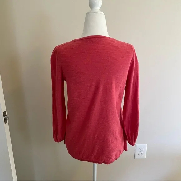 Loft Split Neck Tassel Sweater - Picture 2 of 5